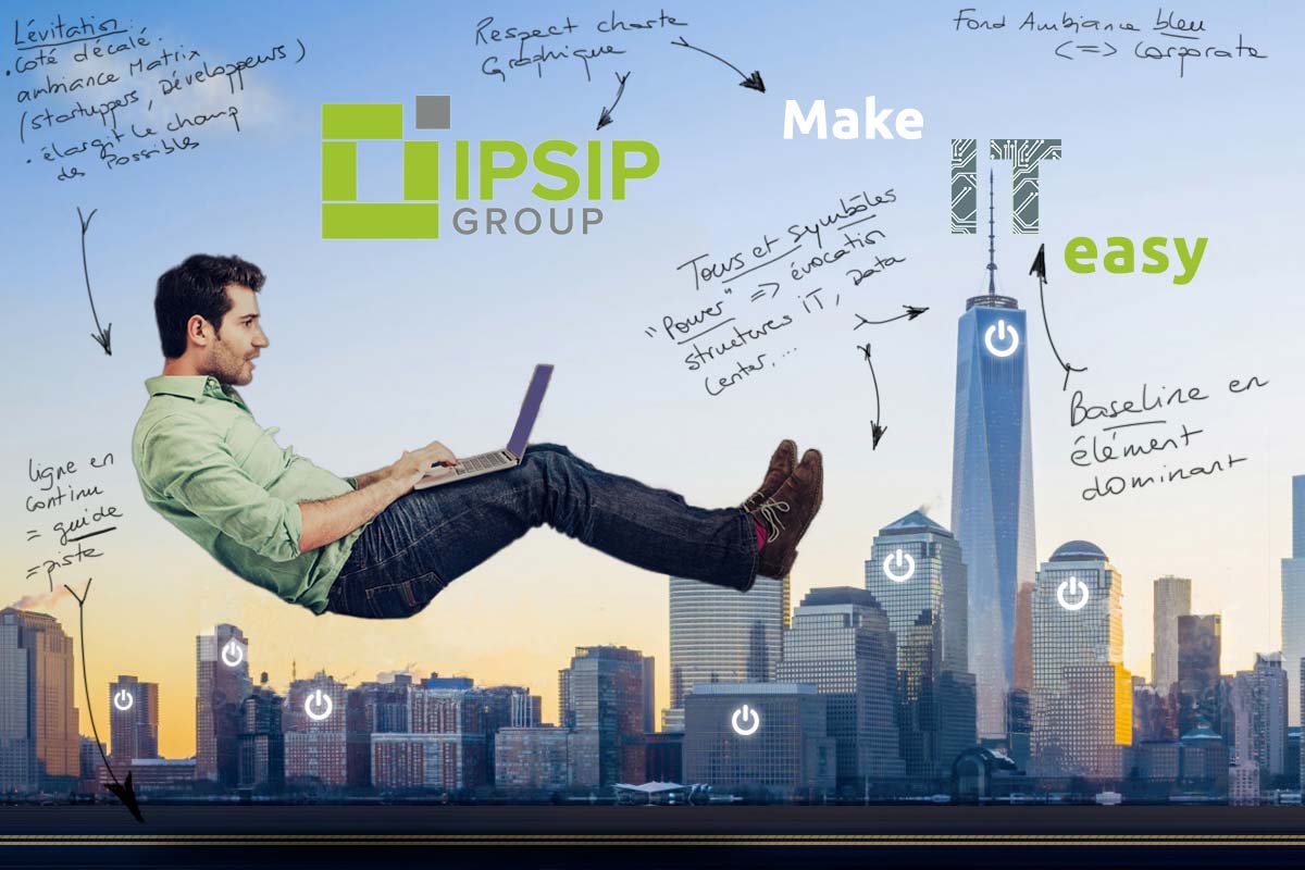 Concept visuel publicitaire Make it easy