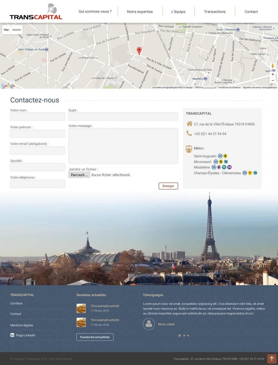 Page contact Transcapital